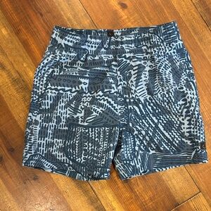 Trendy Kids' Patterned Shorts in Blue and Gray